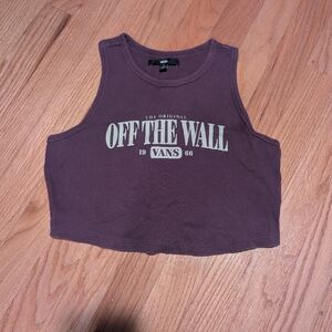 Vans Purple 'Off The Wall' Crop Top- Women's Size Small